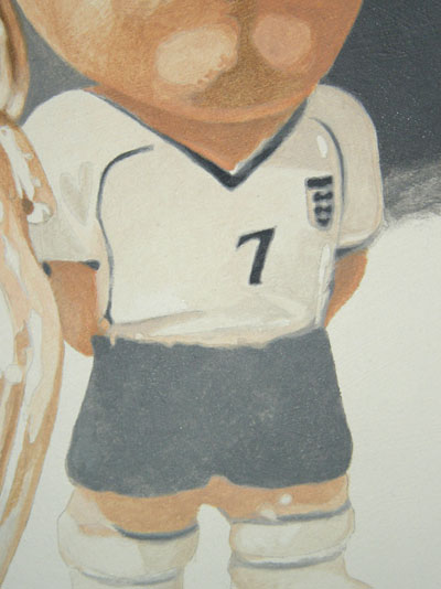 Back to David Beckham Key Ring Photorealism Painting Technique