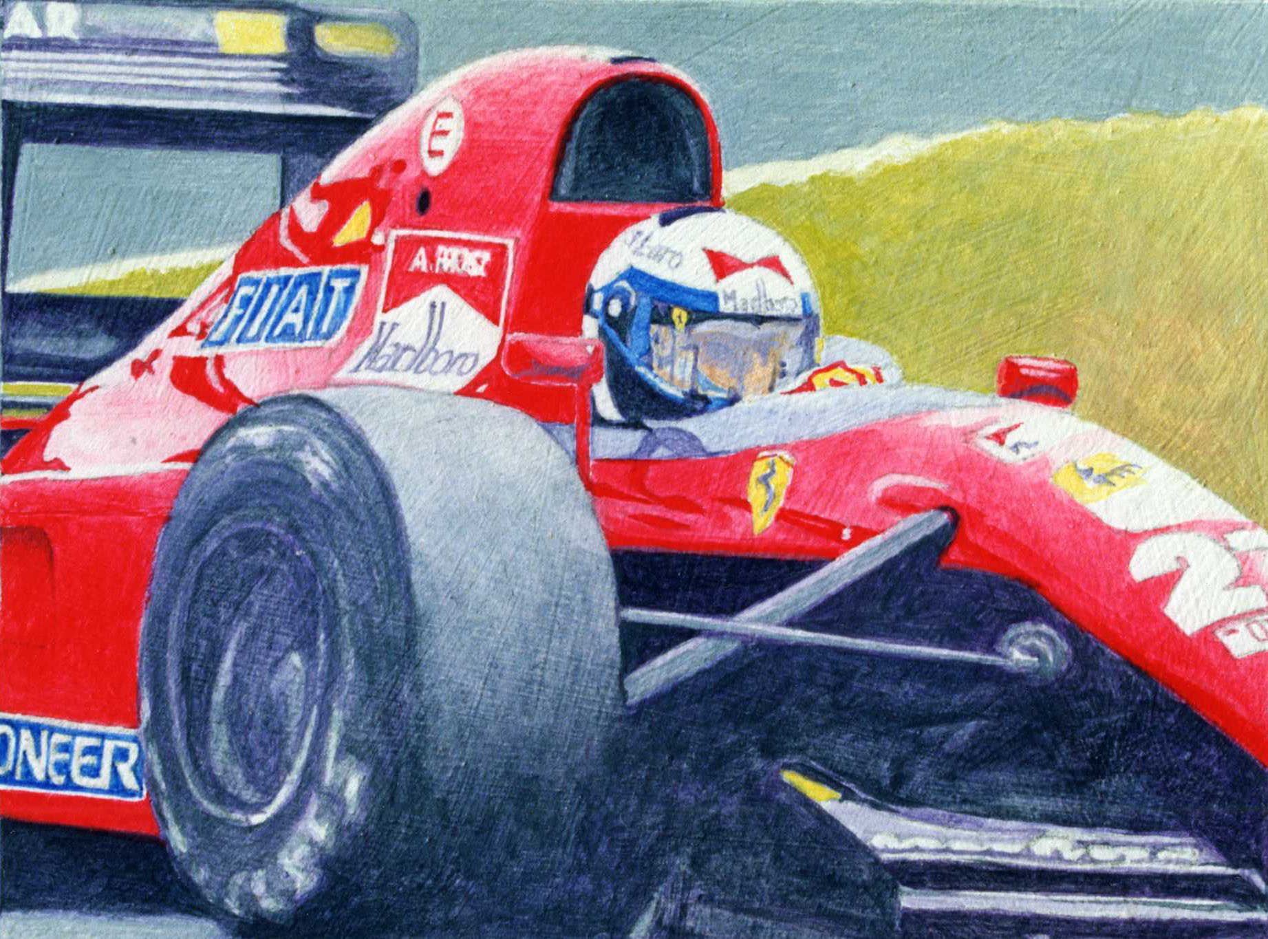 Steve Greaves - Ferrari Formula 1 (F1) Racing Car - sport painting detail