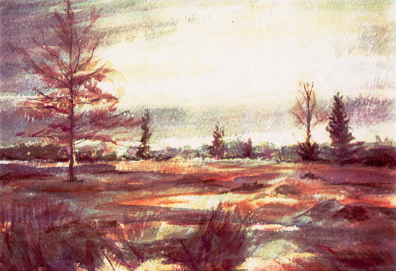 Steve Greaves - Kinver Edge - watercolour landscape painting