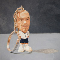 Steve Greaves - David Beckham Key Ring - photorealism toy painting