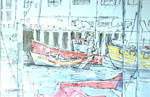 Steve Greaves - Whitby Harbour - landscape marine painting