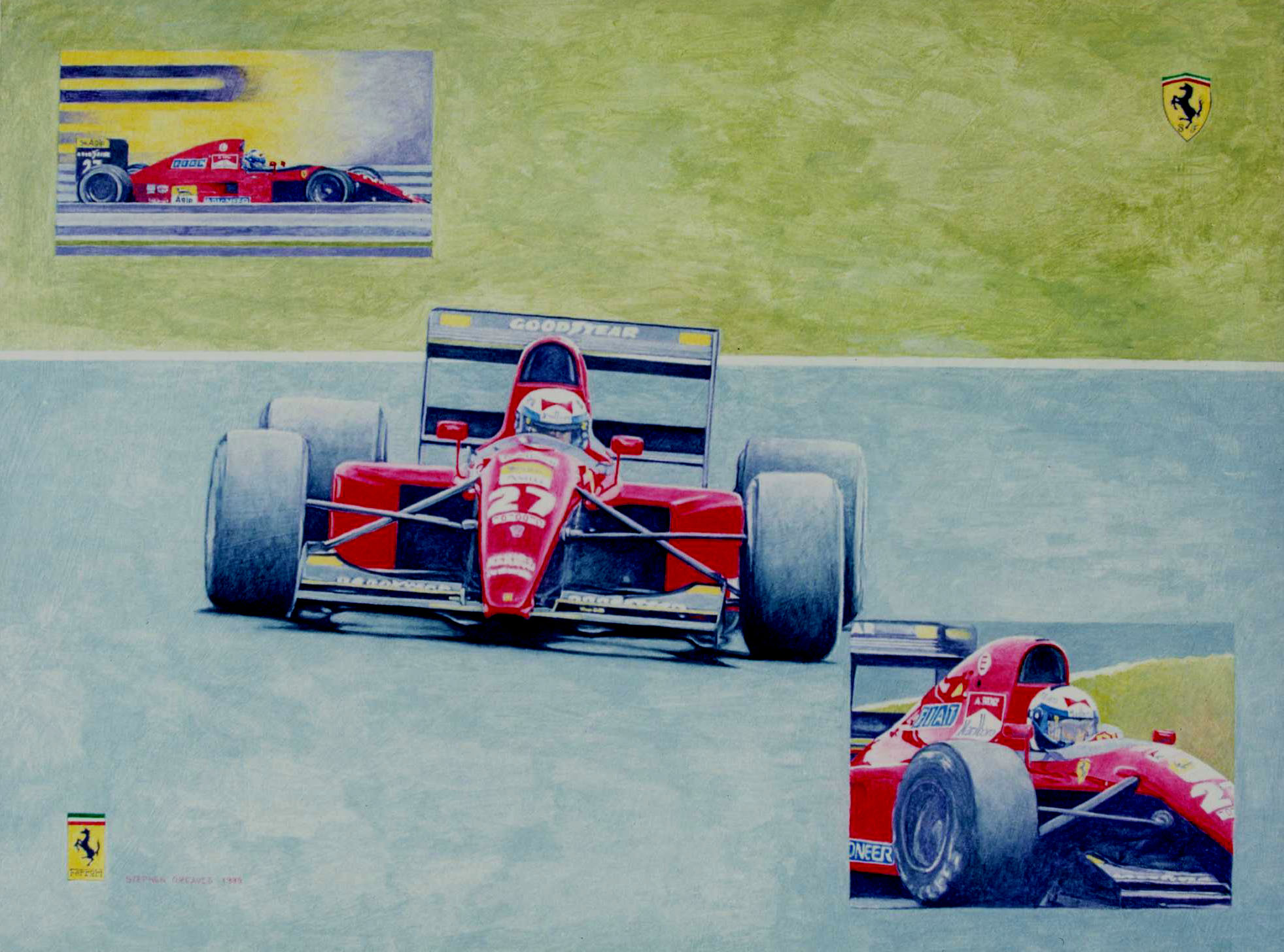 Steve Greaves - Ferrari Formula 1 (F1) Racing Car - sport painting