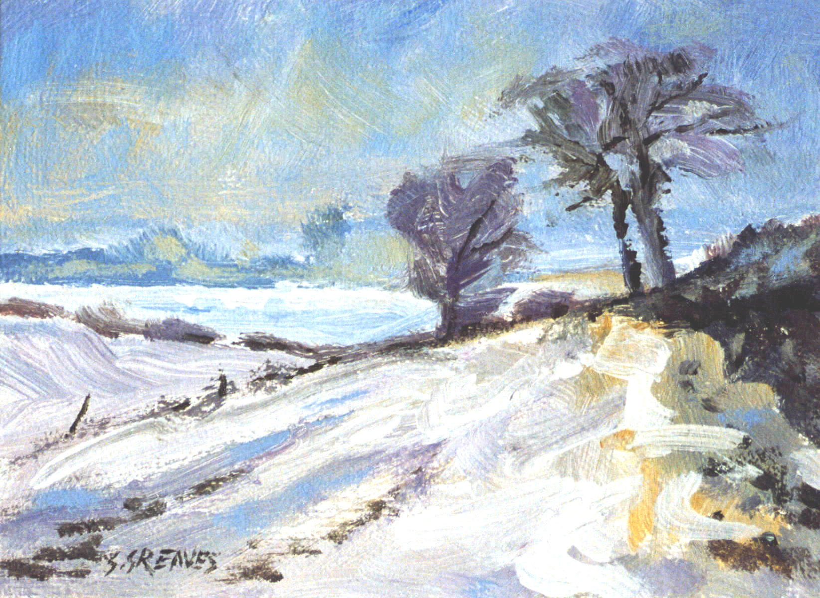 Steve Greaves -  Wentworth Winter - landscape painting in acrylic